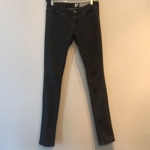 All saints dark charcoal skinny jeans